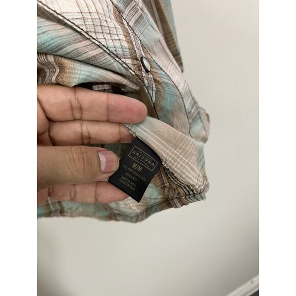 Plaid Embroidery Dragon Asian Pearl Snap M Cowboy Western Ranch Outdoor Rodeo - Picture 8 of 15